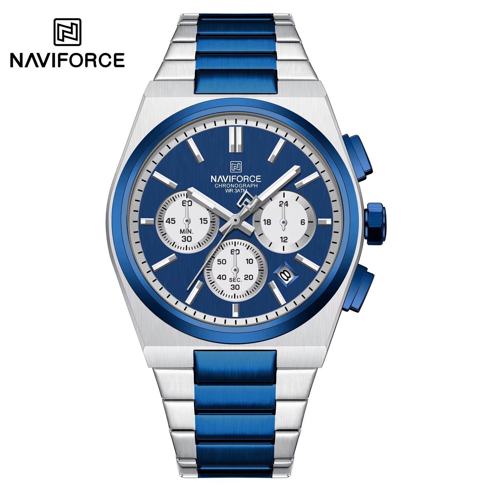 Picture of NAVIFORCE NF8048 Classic Business Timeless Chronograph Stainless Steel Strap Men Watches