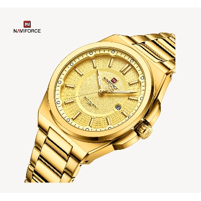 Picture of NAVIFORCE NF9212 Golden Stainless Steel Analog Watch For Men - Golden