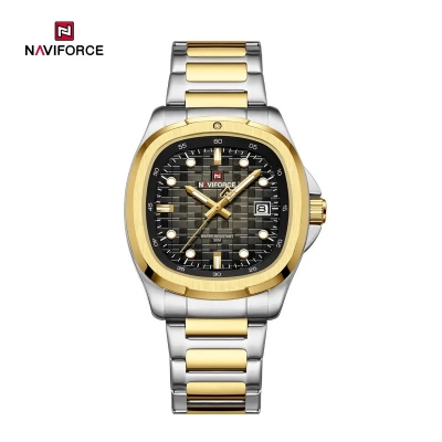 Picture of NAVIFORCE NF9240 Men’s Quartz Date Watch Japanese Movement Square Dial Stainless Steel Waterproof Design