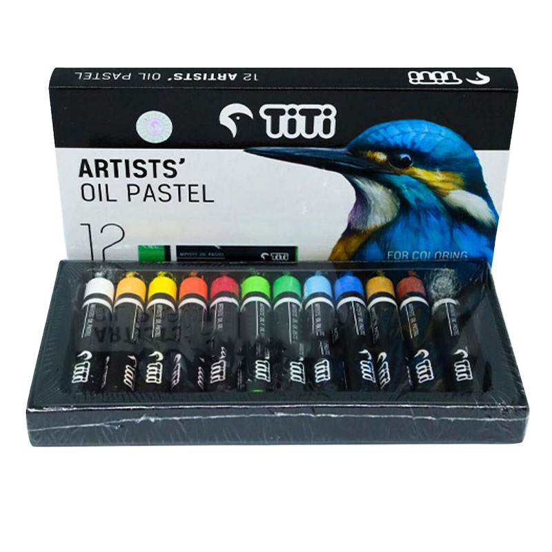 Picture of Titi Artist's Oil Pastel color, 12 Shades Box for professional Artists