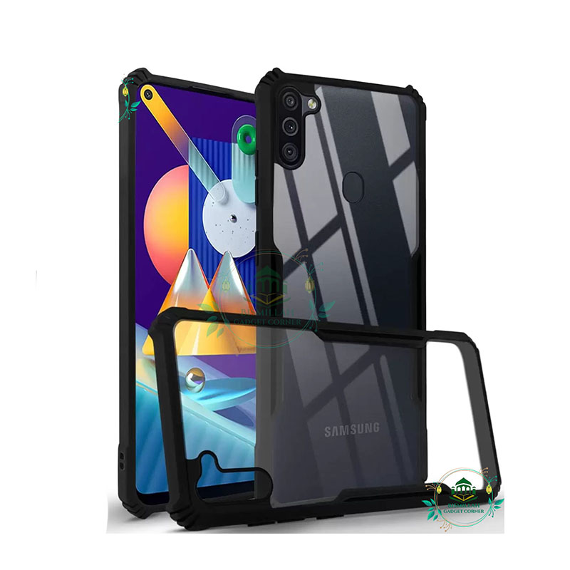 Picture of Xundd Back Cover for Samsung Galaxy M11 / Samsung Galaxy A11 Transparent Hybrid Hard PC Back Bumper