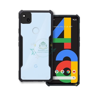 Picture of Xundd Back Cover for Google Pixel 4A 4G Transparent Hybrid Hard PC Back Bumper