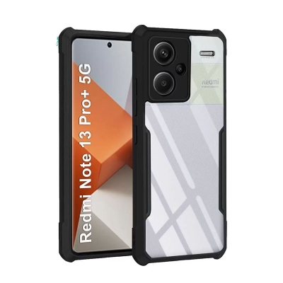 Picture of Xundd Back Cover for Xiaomi Redmi Note 13 Pro plus 5G / Xiaomi Redmi Note 13 Pro+ Transparent Hybrid Hard PC Back Bumper