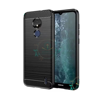 Picture of Spigen cover For Nokia C21 Carbon Fiber Back cover Soft Slim Fashion Non-Slip Protective Carbon Fiber Phone Case