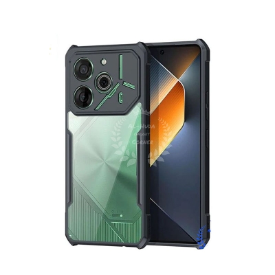 Picture of Xundd Back Cover for Tecno Pova 6 Pro Transparent Hybrid Hard PC Back Bumper