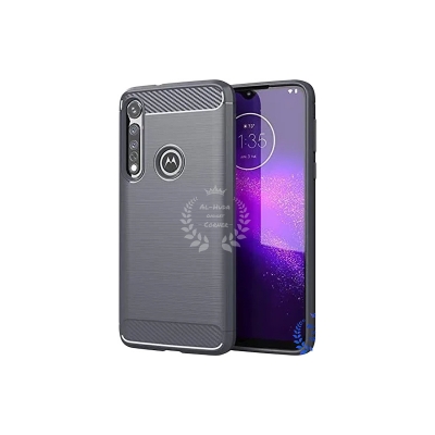 Picture of Spigen cover For Motorola One Macro Carbon Fiber Back cover Soft Slim Fashion Non-Slip Protective Carbon Fiber Phone Case