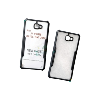 Picture of Xundd Back Cover for Samsung Galaxy J7 Prime / Samsung Galaxy G6100 / Samsung Galaxy ON7 2016 Transparent Hybrid Hard PC Back Bumper