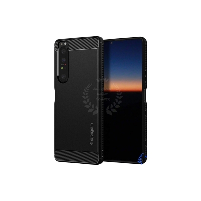 Picture of Spigen cover For Sony Xperia 10 III / Sony Xperia 10 iii Carbon Fiber Back cover Soft Slim Fashion Non-Slip Protective Carbon Fiber Phone Case
