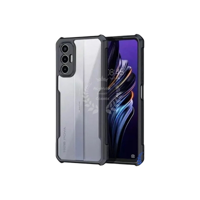 Picture of Xundd Back Cover for Tecno Pova 3 Transparent Hybrid Hard PC Back Bumper