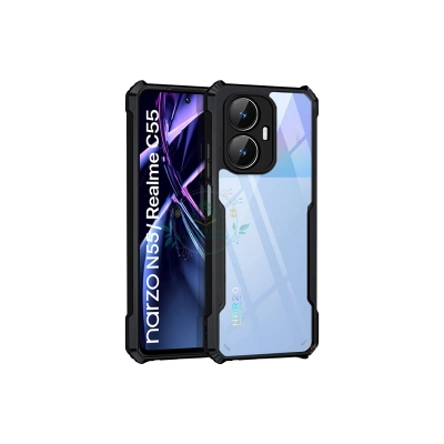 Picture of Xundd Back Cover for Realme C55 /  Narzo N55 Transparent Hybrid Hard PC Back Bumper
