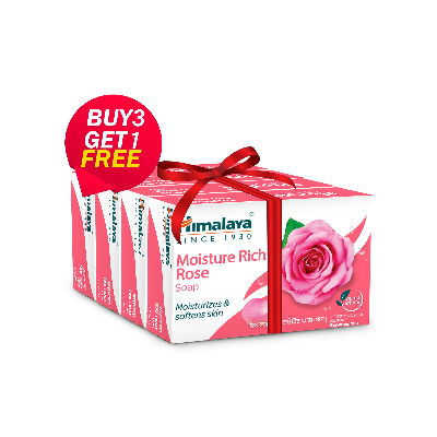 Picture of Himalaya Moisture Rich Rose Soap-125gm (Buy 3 Get 1 Free)