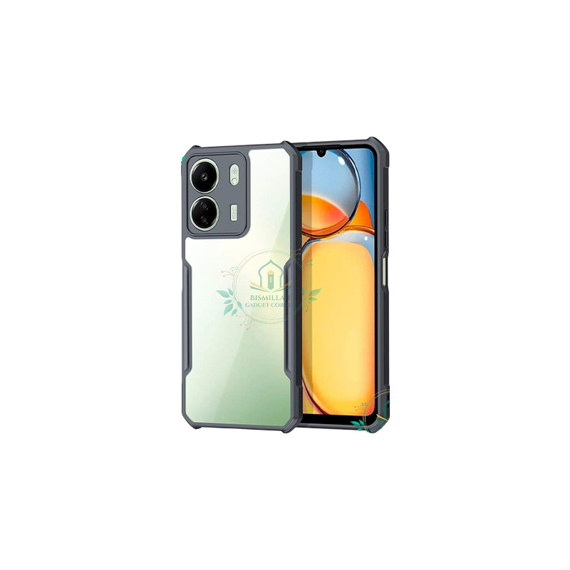 Picture of Xundd Back Cover for Xiaomi Redmi 13C / Xiaomi Poco C65 Transparent Hybrid Hard PC Back Bumper