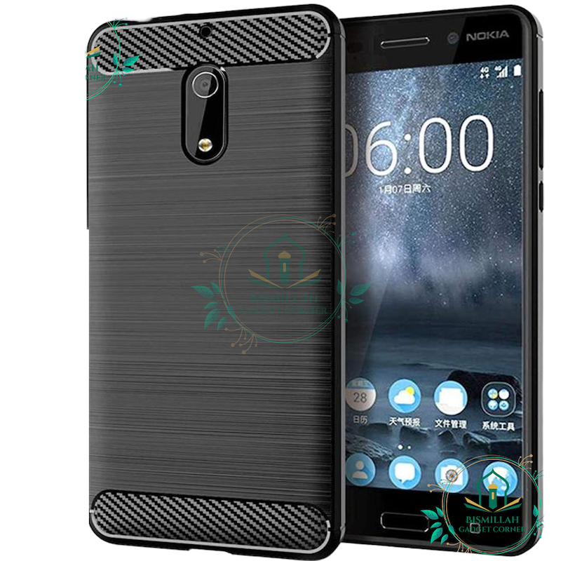 Picture of Spigen cover For Nokia 6 Carbon Fiber Back cover Soft Slim Fashion Non-Slip Protective Carbon Fiber Phone Case