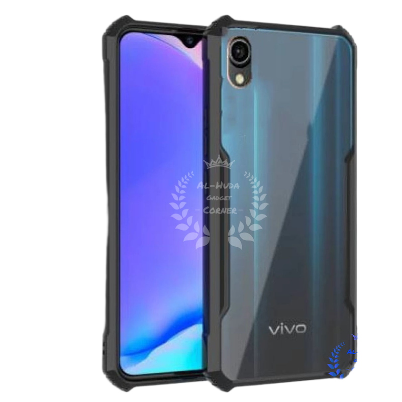Picture of Xundd Back Cover for Vivo Y90 / Vivo Y91C / Vivo Y01S Transparent Hybrid Hard PC Back Bumper