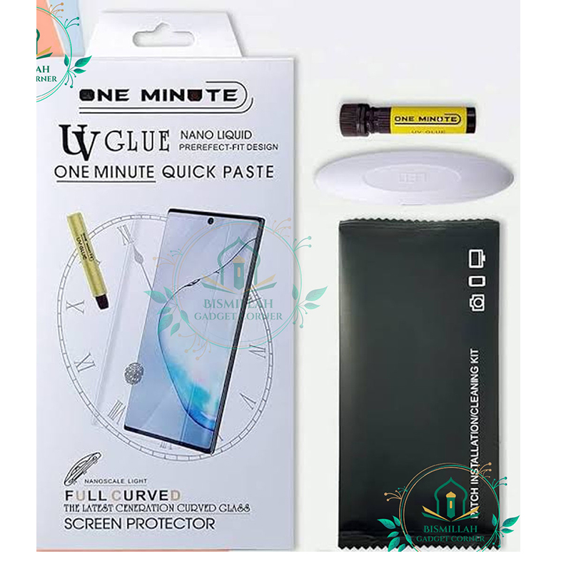 Picture of Premium UV Tempered Glass For Vivo V29 5G Screen Protector Curved with Liquid Glue and UV Light -Transparent Clear