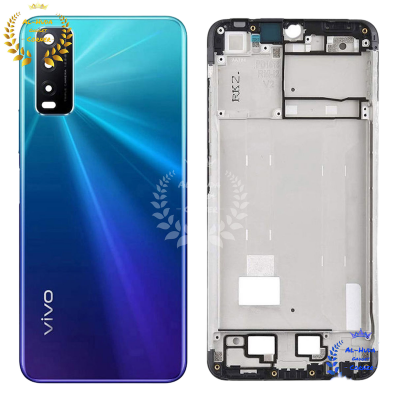 Picture of Replacement Backshell Glass Panel and Middle Frame for Vivo Y20 Full Body Housing With Camera Lens