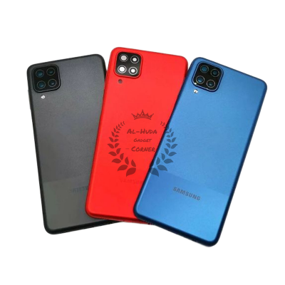 Picture of Replacement Back Panel for Samsung Galaxy A12 Battery Back Door with camera glass.