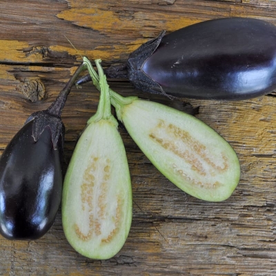 Picture of 3type Mix Black Fast Growing Good Looking Eggplant Brinjal Begun Seeds - 30 seeds