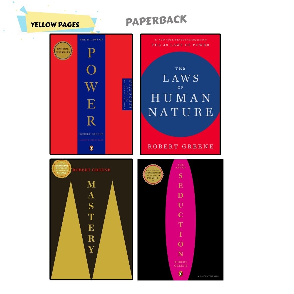 Picture of The Robert Greene 4 Books Set (Mastery, The Laws of Human Nature, The Art of Seduction & 48 Laws of Power) Yellow - Paperback