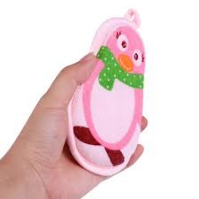 Picture of soft cotton Baby bath Sponge Baby Bath Scrubber for baby