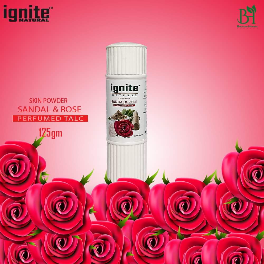 Picture of Indian product SANDAL AND ROSE talcum powder - 125 gm