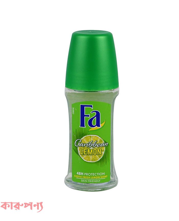 Picture of FA Caribbean LEMON body deodorant Roll on for male / female - 50 ml