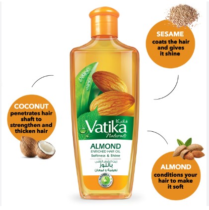 Picture of International UAE product Hair care Vatika ALMOND hair oil - 200 ml