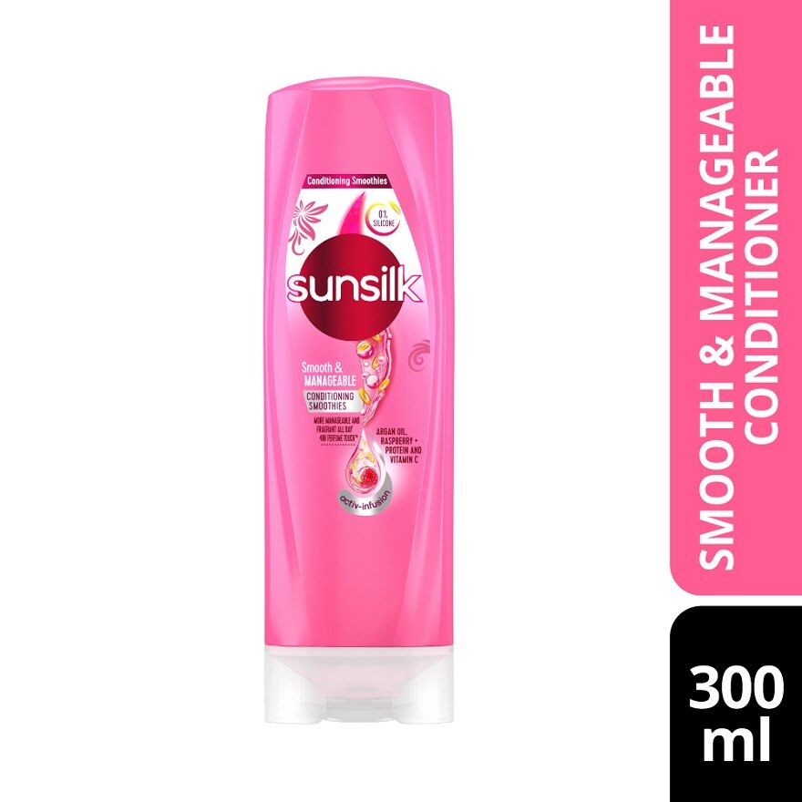 Picture of International Thailand product hair care product Sunsilk shampoo smooth and MANAGEABLE used for male/ female - 300 ml