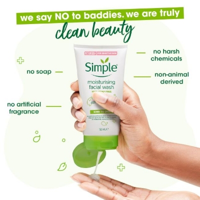 Picture of International UK product Simple moisyurising facial wash used for male/ female - 150 ml e