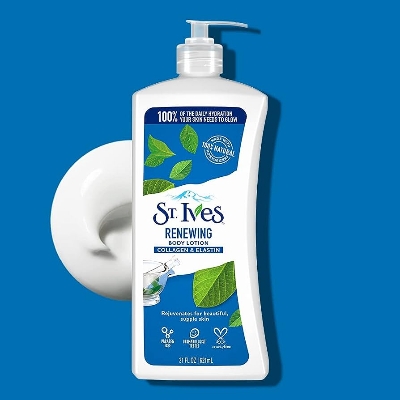 Picture of International new Zealand product Any season used st Ives RENEWING body lotion - 621 ml