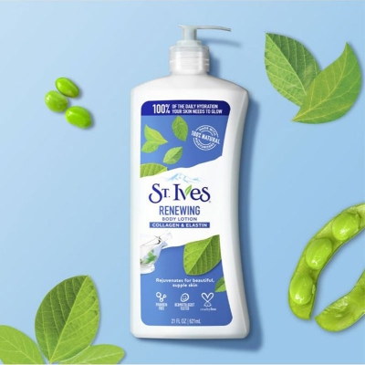Picture of International new Zealand product Any season used st Ives RENEWING body lotion - 621 ml