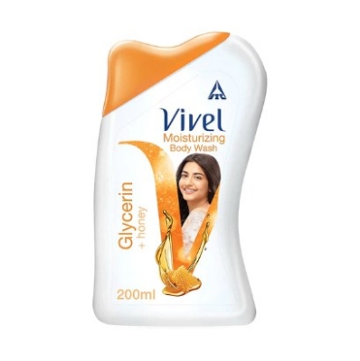 Picture of Indian product Body wash vivel Glycerin + Honey Shower gel Used for male/female - 200 ml + Free Loofah