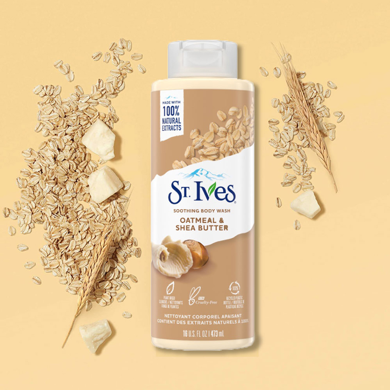 Picture of International USA product ST Ives OATMEAL & SHEA BUTTER Shower gel body wash used for Male/ female - 650 ml