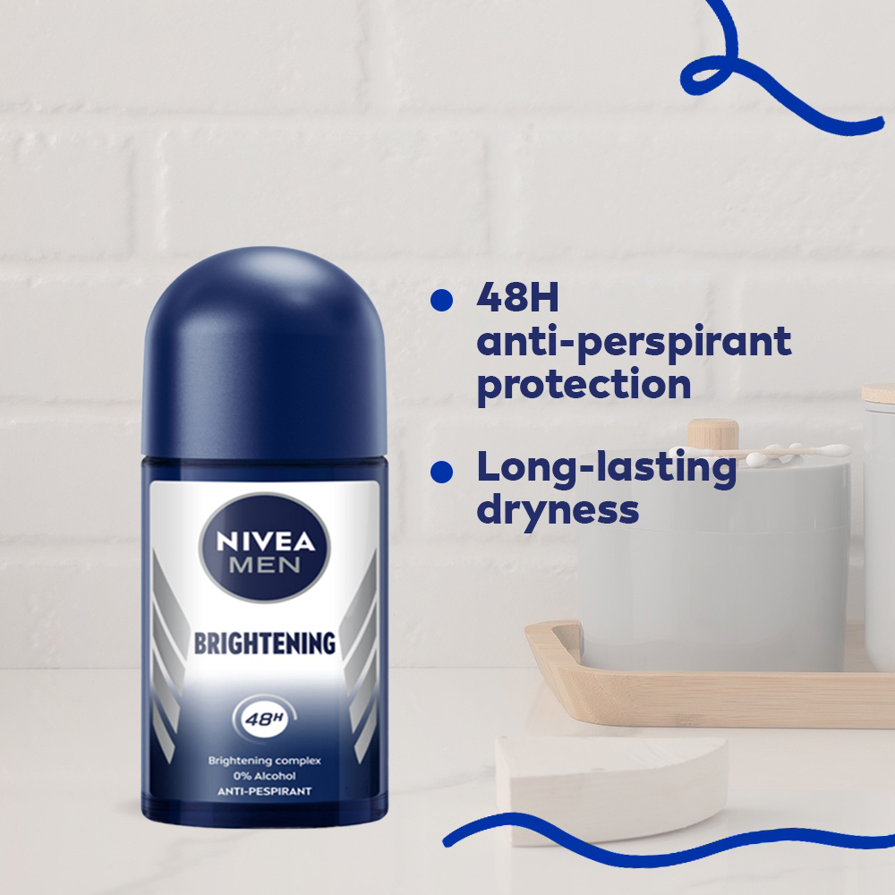 Picture of International product Deodorant Rollon NIVEA MEN Brightening used for male - 25 ml