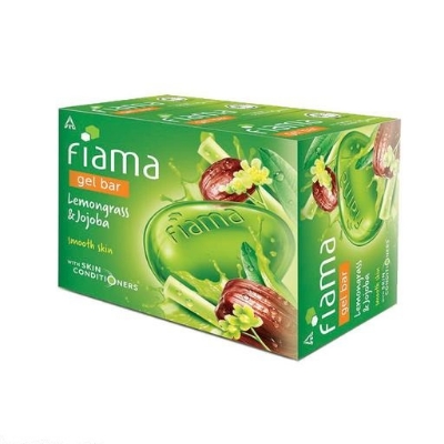 Picture of International Indian product Fiama gel bar Lemongrass and Jojoba Soap used for male/ female - 125 gm