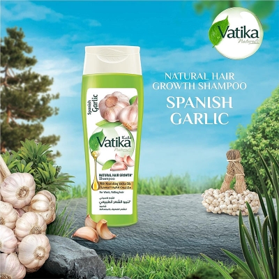 Picture of International UAE product Hair care Vatika Shampoo -Spanish & Garlic- used for male/ female - 400 ml