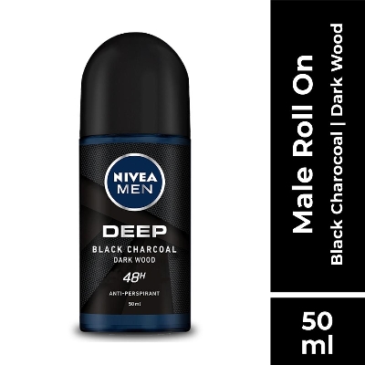 Picture of International Germany product Nivea Deodorant Roll on MEN Deep Black Charcoal used for male - 50 ml