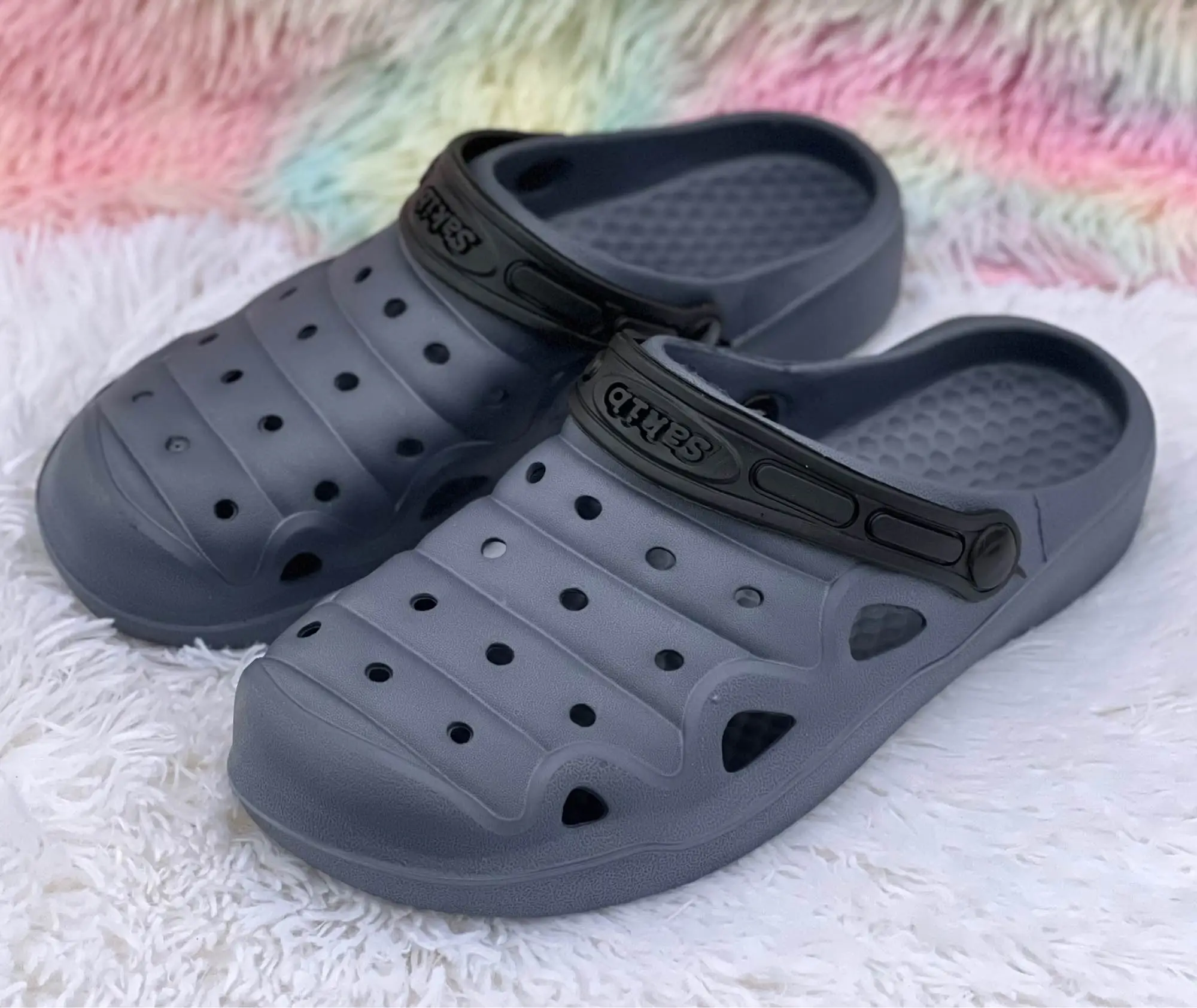 Picture of New Comfortable Lightweight Eva Rubber Slim-sole Crocs Half Shoes Sandals for Men