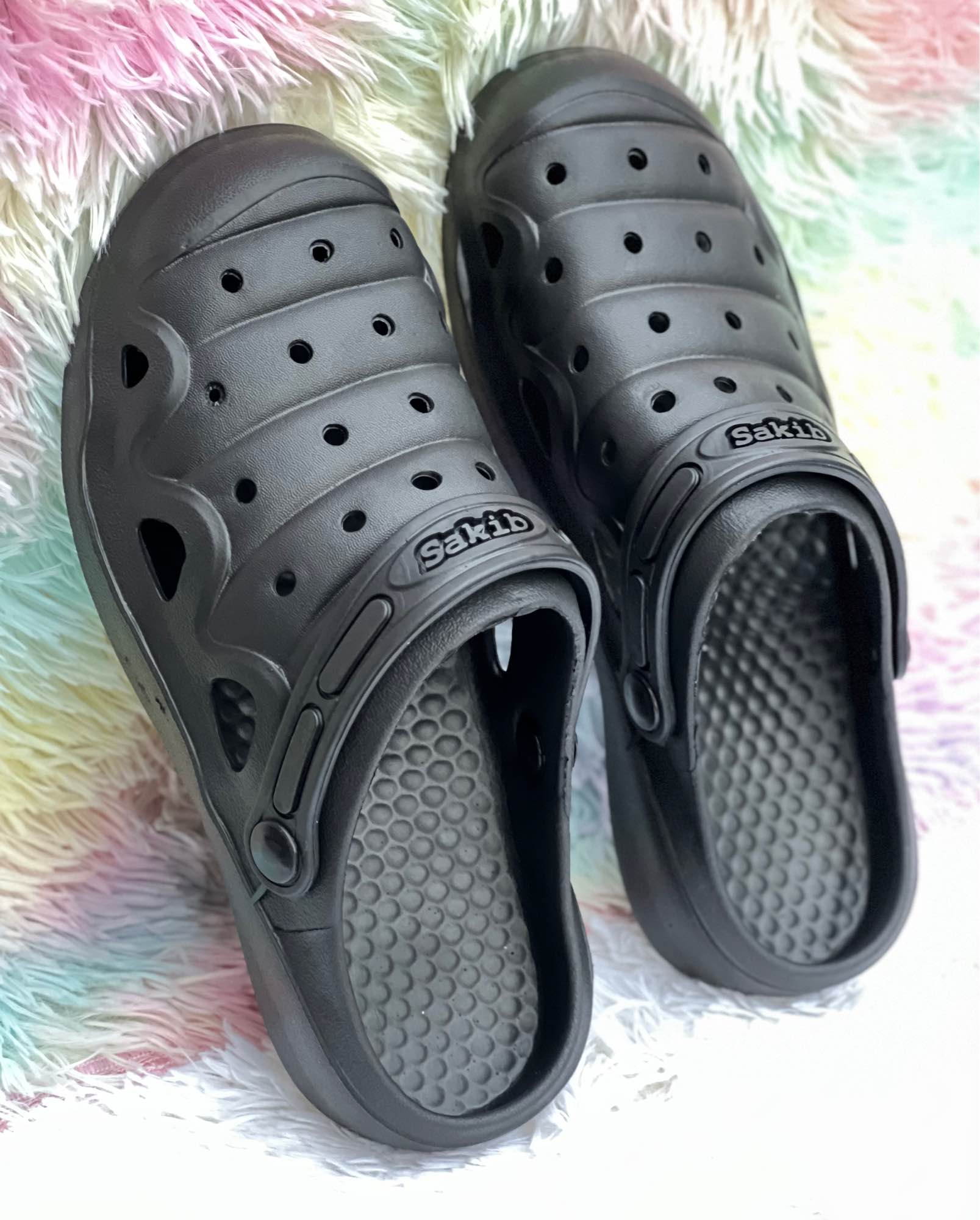 Picture of New Comfortable Lightweight Eva Rubber Slim-sole Crocs Half Shoes Sandals for Men