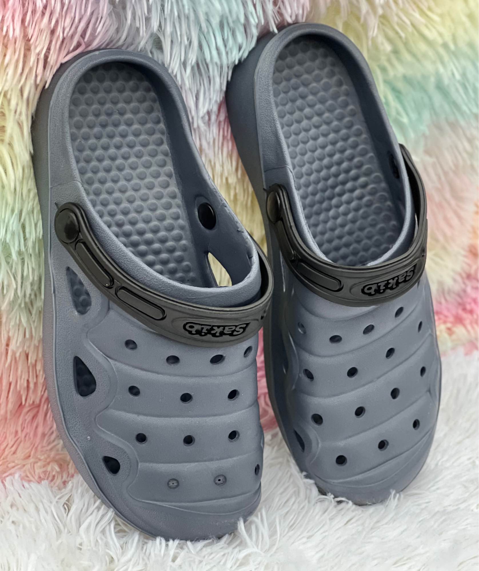 Picture of New Comfortable Lightweight Eva Rubber Slim-sole Crocs Half Shoes Sandals for Men