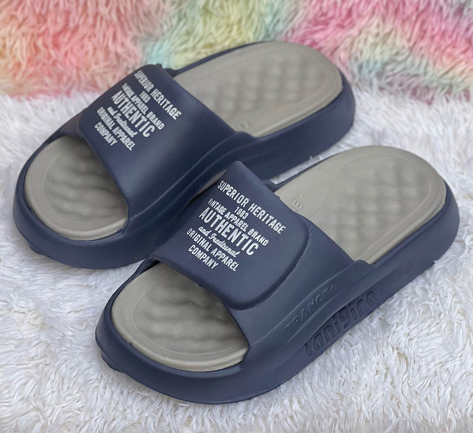 Picture of New Super Soft Comfortable Thick-Sole Double Parted EVA Slides Sandals for Men