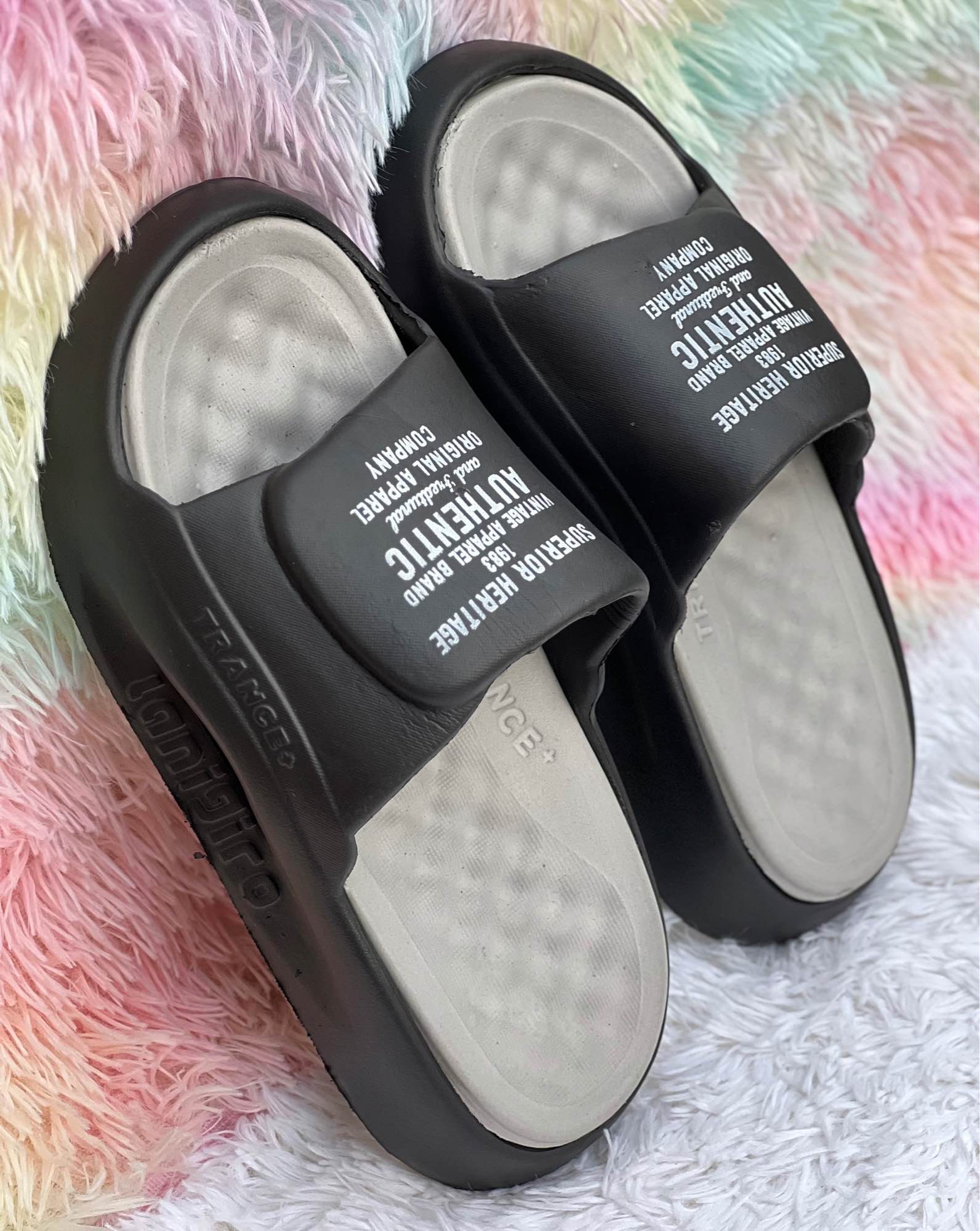 Picture of New Super Soft Comfortable Thick-Sole Double Parted EVA Slides Sandals for Men