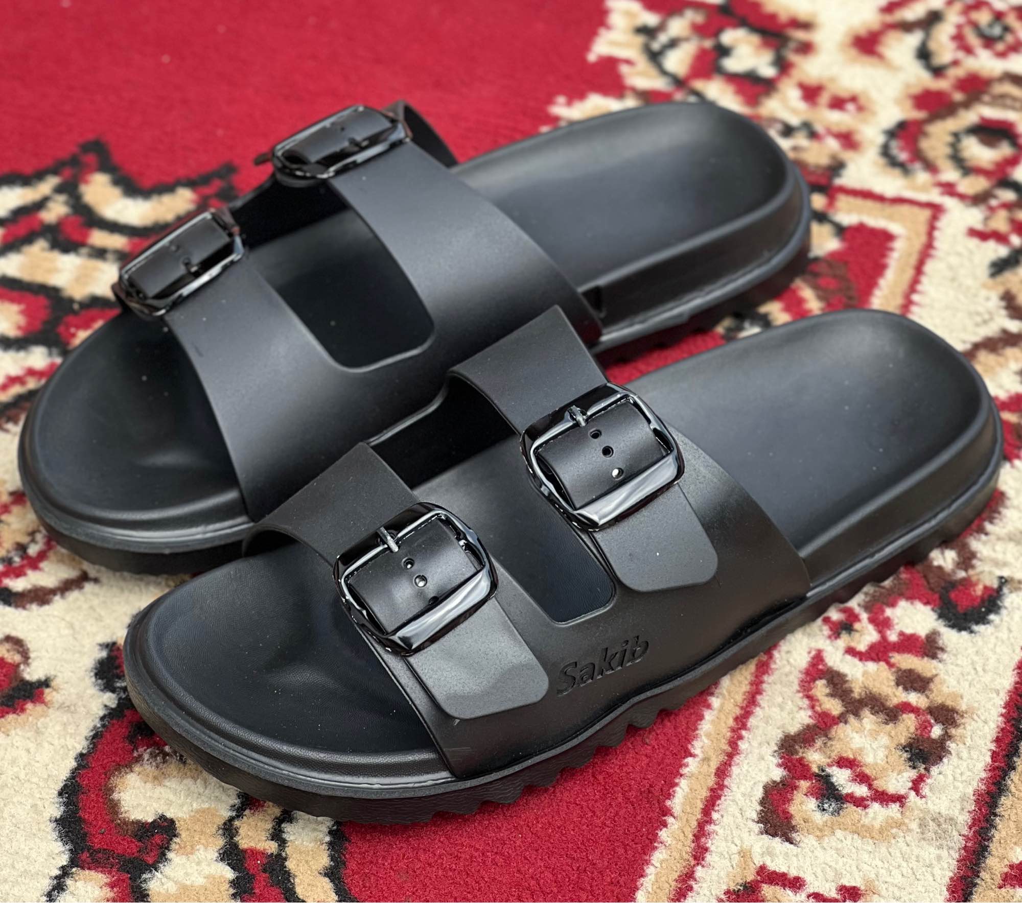 Picture of New Super Stylish Fashionable Arizona Eva Comfortable Adjustable Buckle Sandals for Men- Black