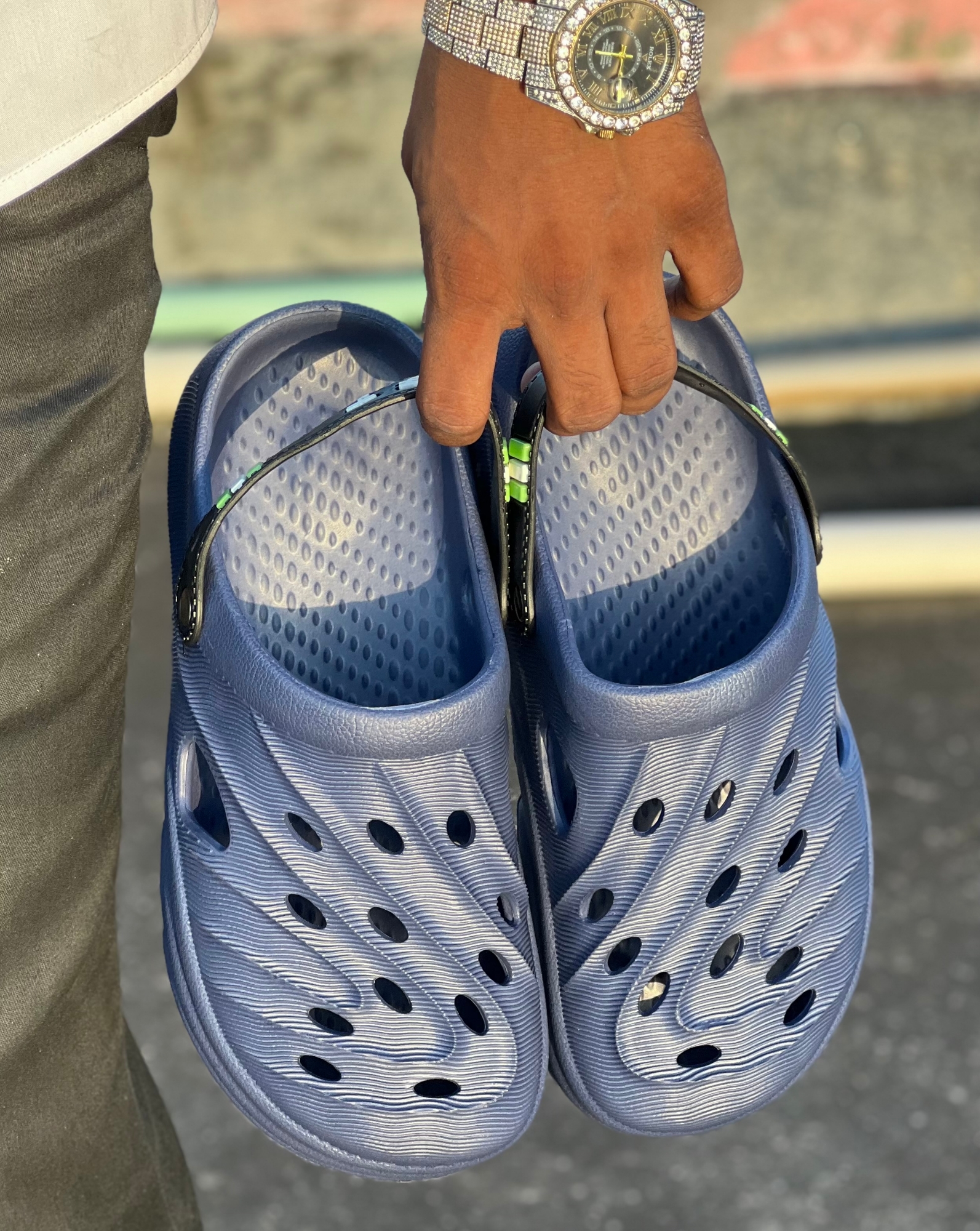 Picture of Mens New Hollow Design Slingback Round Toe Clogs Outdoor EVA Vent Sandals