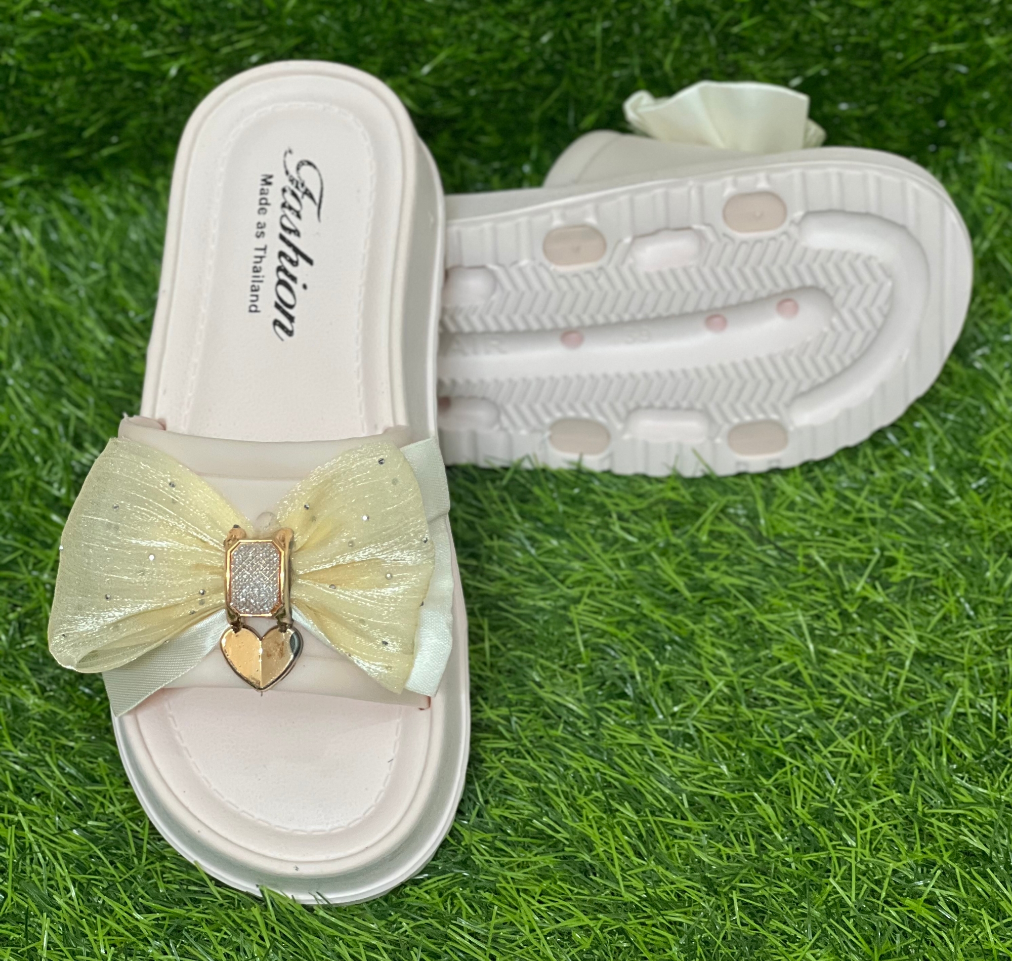 Picture of New Butterfly Net Designed Thick Sole Slippers Sandals for Girls Ladies & Womens