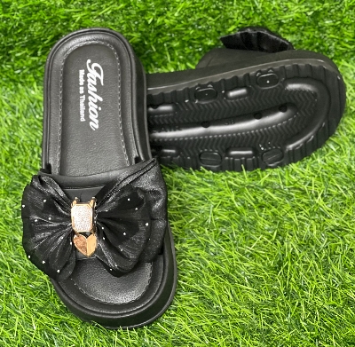 Picture of New Butterfly Net Designed Thick Sole Slippers Sandals for Girls Ladies & Womens