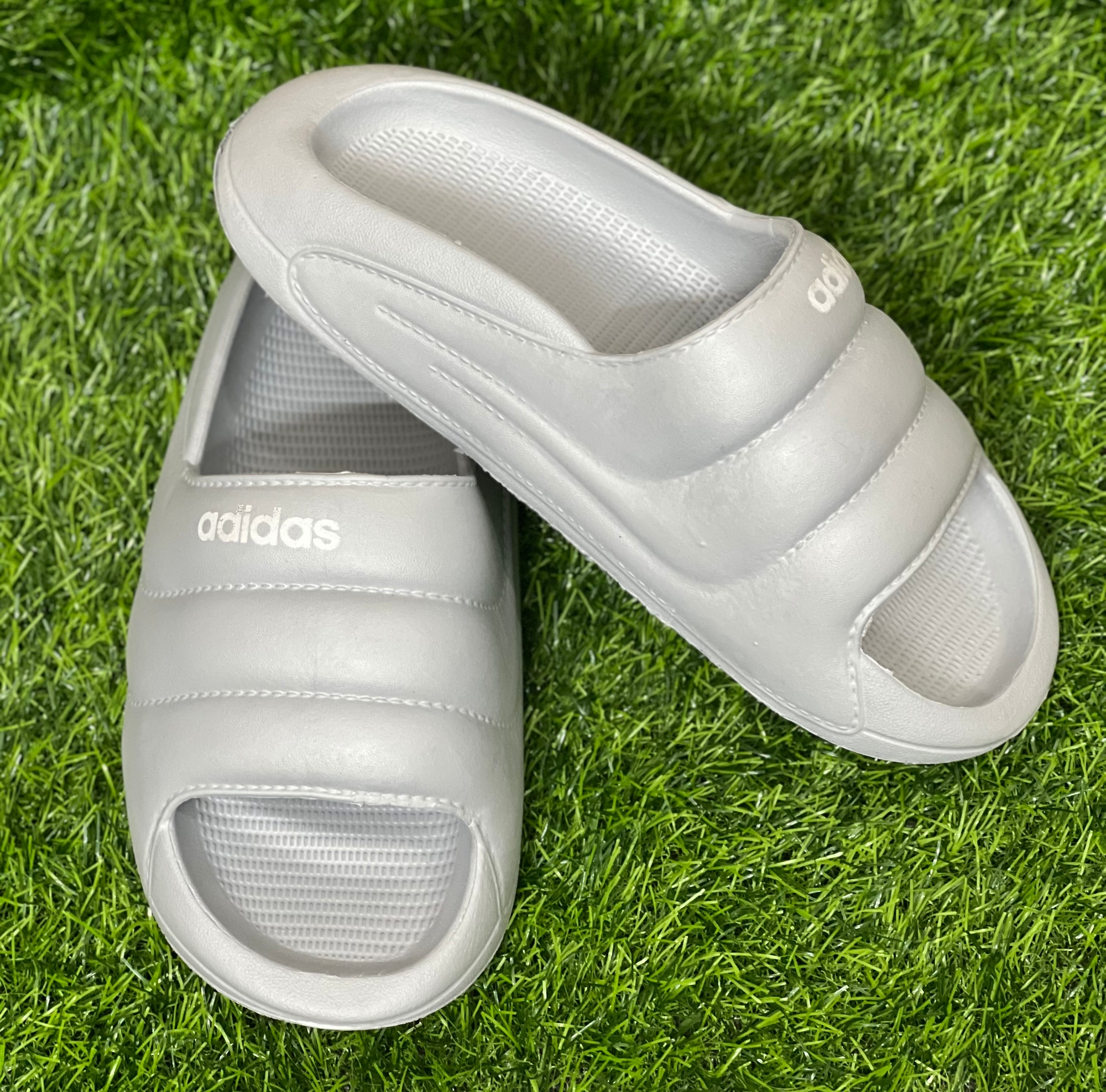 Picture of Mens New Adilette CloudFoam Thick Footbed Long Lasting Breathable Solid Color Slides Sandals