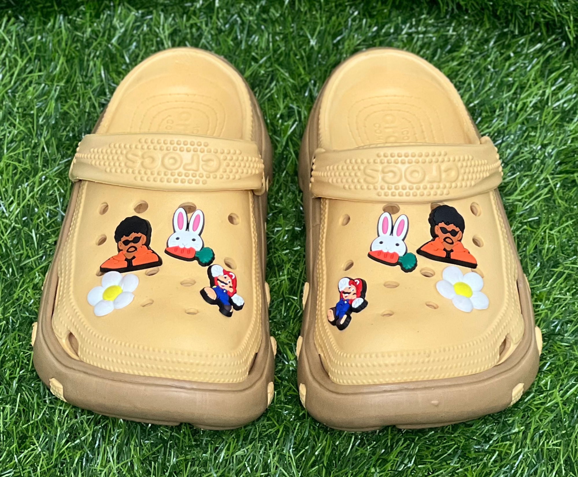 Picture of New EVA FunCharm Duo Color Unisex Clogs – Stylish Non-Slip Sandals with Cute Charms