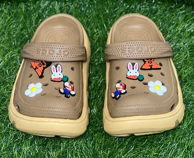 Picture of New EVA FunCharm Duo Color Unisex Clogs – Stylish Non-Slip Sandals with Cute Charms