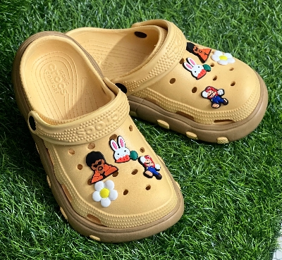 Picture of New EVA FunCharm Duo Color Unisex Clogs – Stylish Non-Slip Sandals with Cute Charms